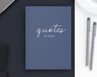 Personalized Quote Journal, Book of Quotes, Custom Book of Quotes, Favorite Sayings, Custom Poetry Journal