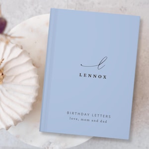 Cartas a mi hija, cartas a mi hijo, cuaderno de notas personalizado, diario con monogramas, libro de recuerdos de la infancia, regalo de Navidad para niños
