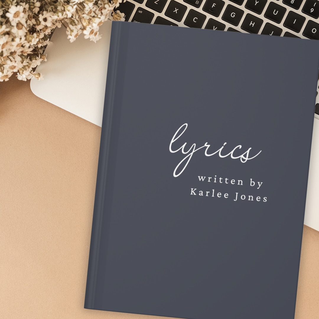 The Songwriter Journal, Lyrics, Gift for Singers, Custom Songwriter ...