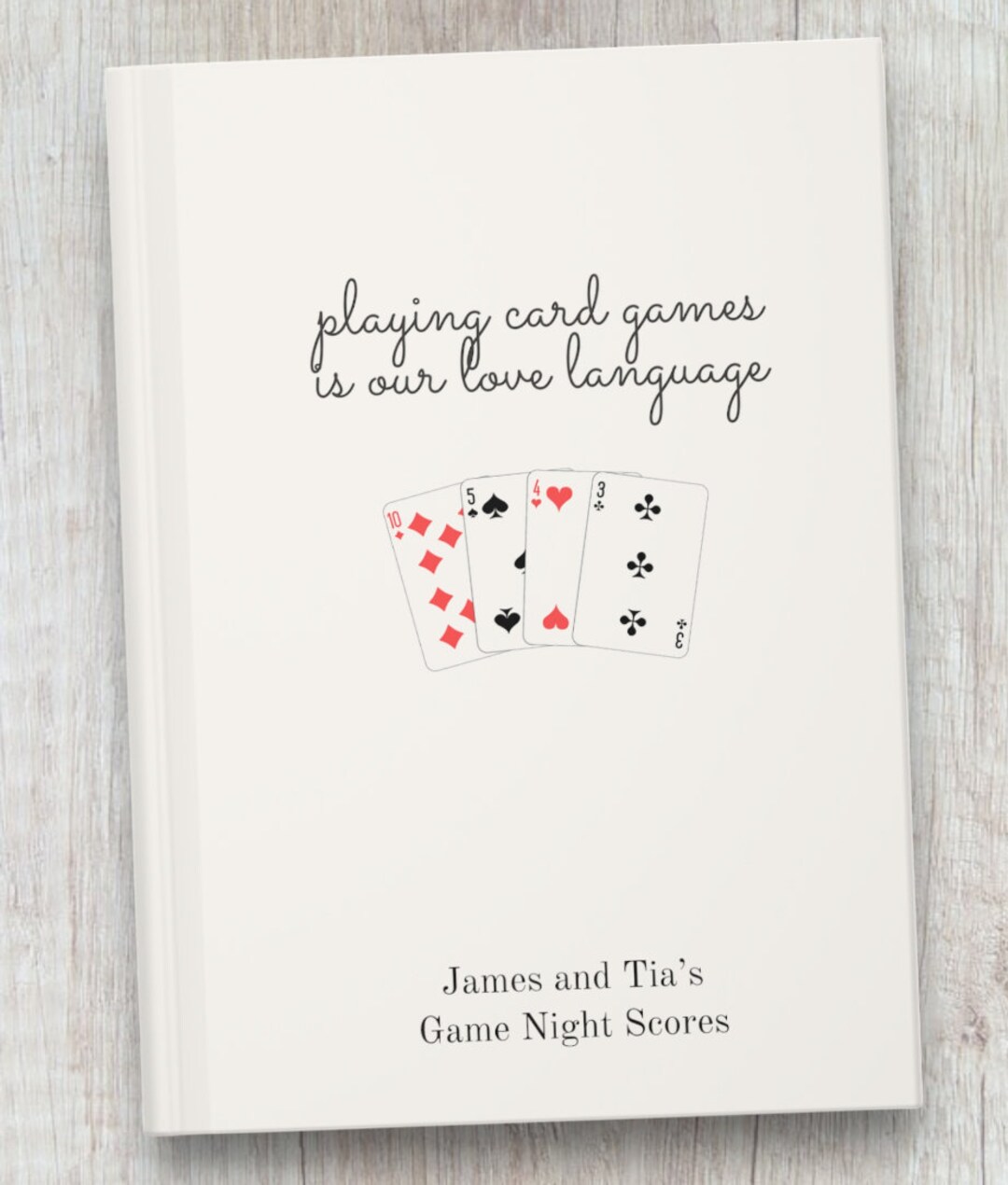 Personalized Card Game Gifts, Game Night Score Book, Couples Date Night