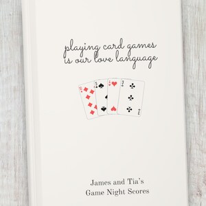 Regali personalizzati per giochi di carte, libro dei punteggi per serate di gioco, serata di coppia, sala giochi, libro dei punteggi, regalo per gli amanti dei giochi da tavolo
