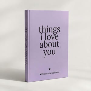 Ce que j'aime chez vous, journal de couple personnalisé, cahier des lettres à ma personne, cadeau d'anniversaire de rencontre, livre souvenir personnalisé