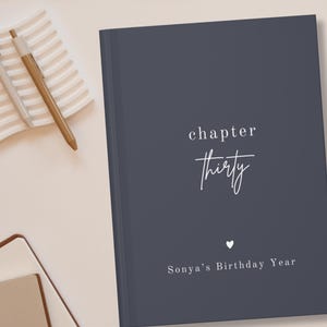 Lettres d'anniversaire, cadeau d'anniversaire pour un ami, carnet de notes personnalisé, cadeau personnalisé âme soeur, nouveau chapitre, 30e, 40e, 45e, 70e anniversaire