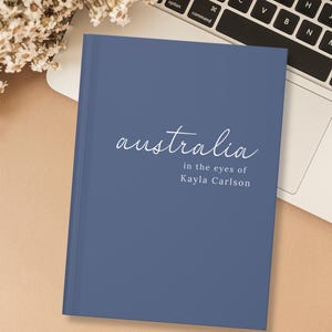 Carnet de voyage Australie, carnet Australie, cadeau de déménagement, livre personnalisé à couverture rigide