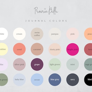 Puede incluir: Una tabla de 18 muestras de colores con el nombre de cada color escrito debajo. Los colores incluyen blanco, crema, caf&eacute; suizo, pampas, rosa, melocot&oacute;n, sol, coral, caramelo, rosa polvoriento, rosa brillante, amor, lila, rosa plateado, uva, verde claro, menta, verde salvia, verde bosque, azul beb&eacute;, oc&eacute;ano, gris azulado, azul marino y negro.