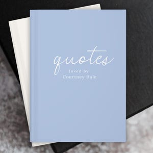 Citation personnalisée journal de poésie, carnet personnalisé, citations motivantes inspirantes, cadeau de groupe de club de lecture, cadeau de Noël d'un ami
