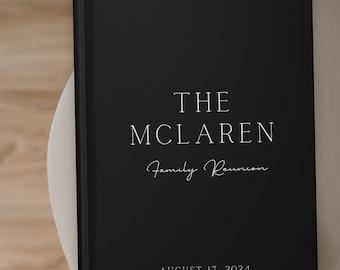 Family Reunion Guestbook, Custom Family Name Memory Journal, Personalized Keepsake Notebook, Summer Family BBQ, Grandmother Mothers Day Gift