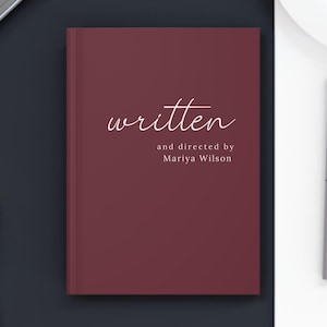 Written and Directed by Journal, Screenplay Script Writing Notebook, Filmmaker Notebook, Theater Student Personalized Christmas Gift