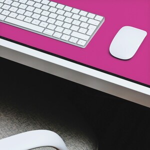 Hot Pink Neoprene Desk Mat, Non-Slip Computer Mousepad image 6