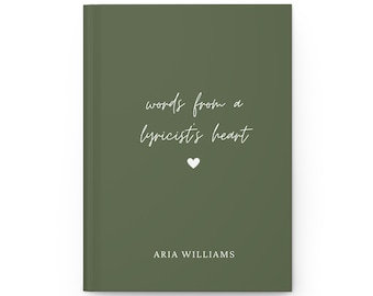 Songtexte Journal, Songtexte Notizbuch, personalisiertes Geschenk