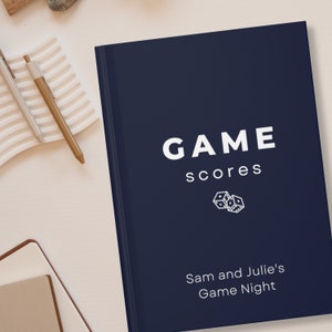 Libro dei punteggi per serate di gioco, regali di gioco, serata di gioco in famiglia, regalo di Natale per un amico, libro di giochi di carte, libro di registrazione dei punteggi, amante dei giochi da tavolo