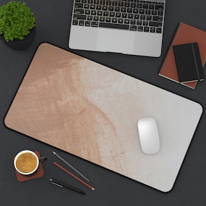Office Desk Mat, Beach Sand Nonslip Desk Pad, Mint Green Pastel Computer Mat, Pink Office, Custom Desk Mat, Large Mouse Pad, Solid Color Mat