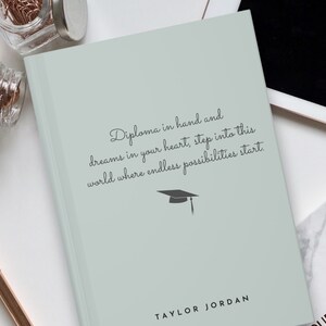Graduation Journal, Custom Notebook, Graduation Party Guestbook, 2025 Graduation Gift, Daughter Graduating, Son Graduating College Memories