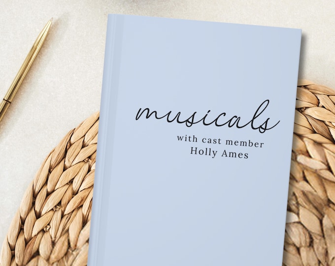 Personalized Theater Journal: Custom Rehearsal Notes, Musical Gift