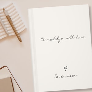 Diario de cartas a mi hija, querida hija, libro de recuerdos de la infancia, cuaderno de texto personalizado, regalo de Navidad con amor para mamá y papá