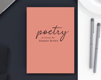 Personalized Poetry Journal, Favourite Quotes Notebook, Custom Writing Book, Gift for Poet, Poems