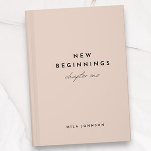 New Chapter Journal, nieuw begin gepersonaliseerd notitieboek, verhuiscadeau, nieuwe baan beginnen, ik denk aan je, collega-werknemer pensioen