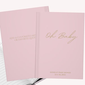 Libro de visitas para baby shower, diario para niña, libro de visitas personalizado, diario con nombre personalizado, deseos para el bebé, consejos para nuevos padres, libro para bebés