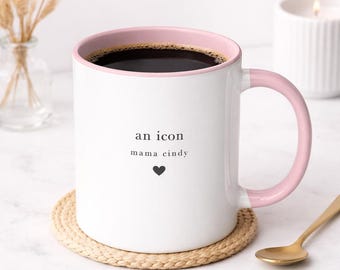 Mothers Day Coffee Mug, Personalized Mama Mug, First Time Mom Gift, Iconic AF, Fabulous Personalised Mug, Milestone Birthday Friend Present