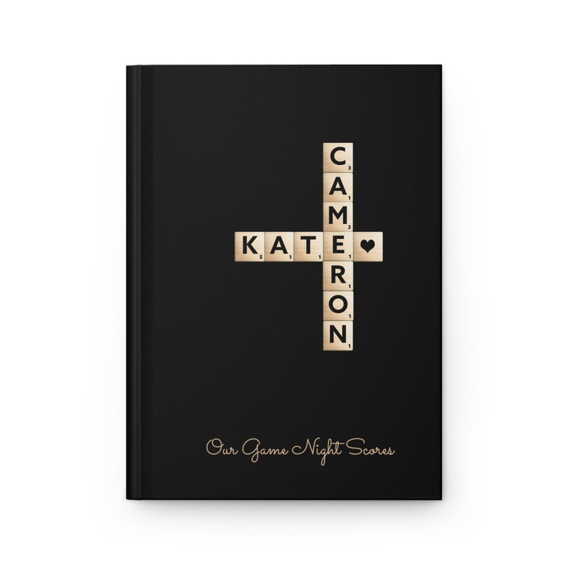Scorekeeping Scrabble theme notebook for board games and card games.