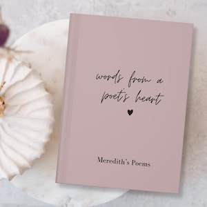 Journal de poésie, carnet de notes personnalisé, écrivain de poésie cadeau de Noël, bas de Noël pour maman, livre vierge personnalisé poème personnalisé, texte du dos