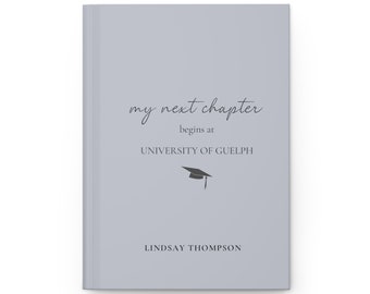 Graduation Journal Guestbook, My Next Chapter Begins At, Graduation Party Gift, Custom Notebook, Highschool Graduate, Starting College Gift