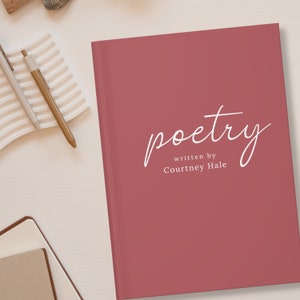 Personalisierte Poesie Journal, schreiben Notizbuch, Geschenk für Dichter, Geschenk für Schriftsteller, Lehrer Wertschätzung Geschenk, benutzerdefiniertes Schreibbuch, Gedichte Notizblock