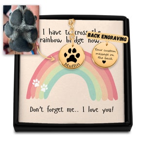Pfotenabdruck Schlüsselanhänger, Regenbogenbrücke, Verlust des Hundes, Beileidsbekundung, Tod des Hundes, Hunde Geschenk, Tierliebhaber, Frau bester Freund,