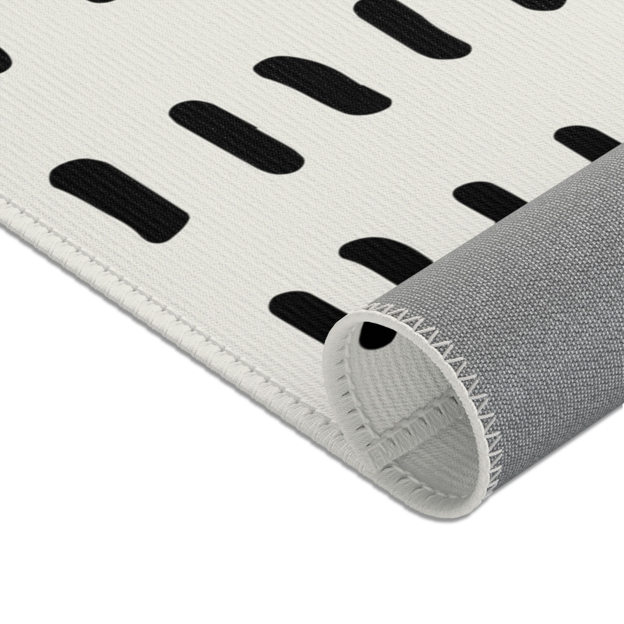 Black White Rug Stripes Rug Dots Rug Black White Pattern Rug Etsy