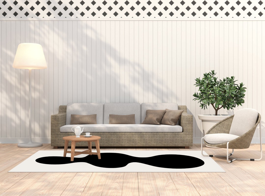 Abstract Black and White Outdoor Rug Patio Outdoor Patio Rug Black and