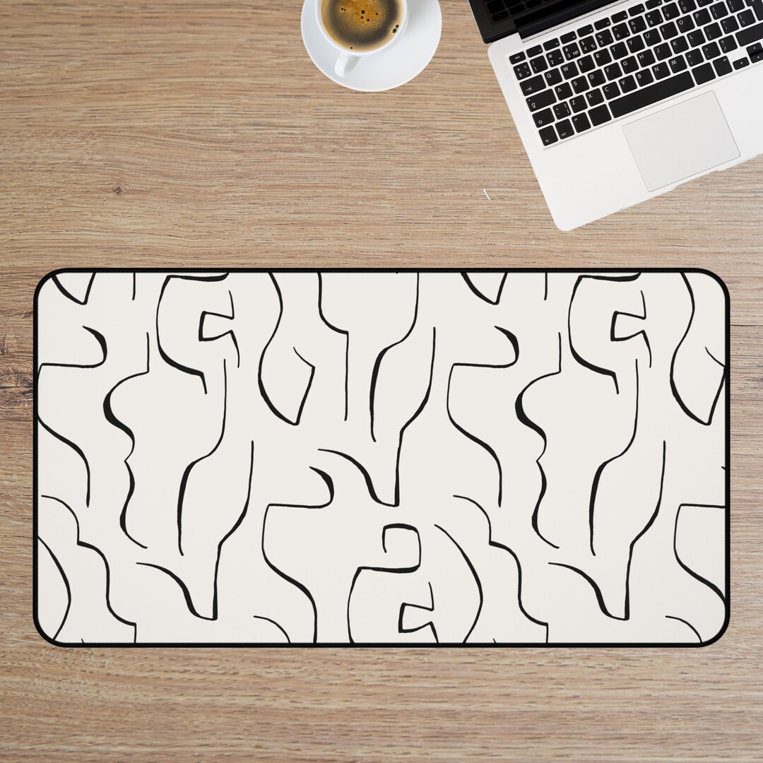 Japandi Desk Mat Neutral Desk Mat off White Desk Mat Japandi Etsy