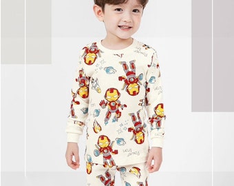 Toddler pajamas, Iron man Pajamas, kids pajama set, Pajama set for boys and girls, Superhero pajamas, Korean pajamas