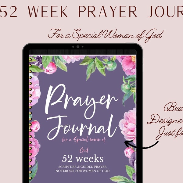 Digital Prayer Journal, 52 Week Prayer Journal, Hyperlinked Journal, Ipad Journal, Notebility Journal, Planner, Christian Prayer  2024