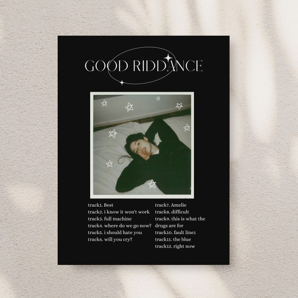 Gracie Abrams Good Riddance, Unframed Wall Art Poster