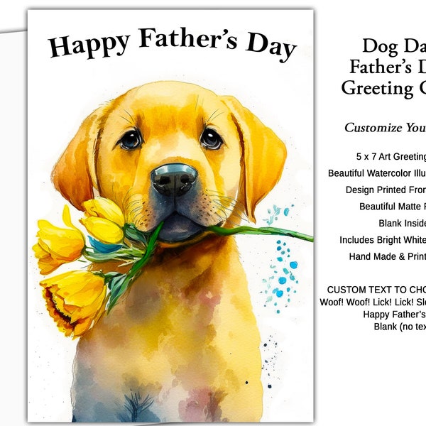 Dog Fathers Day Card - Etsy