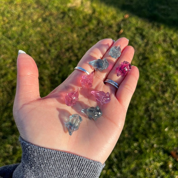 Mini Fluorite Axolotl Carving