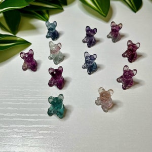 Mini Fluorite French Bulldog Carving