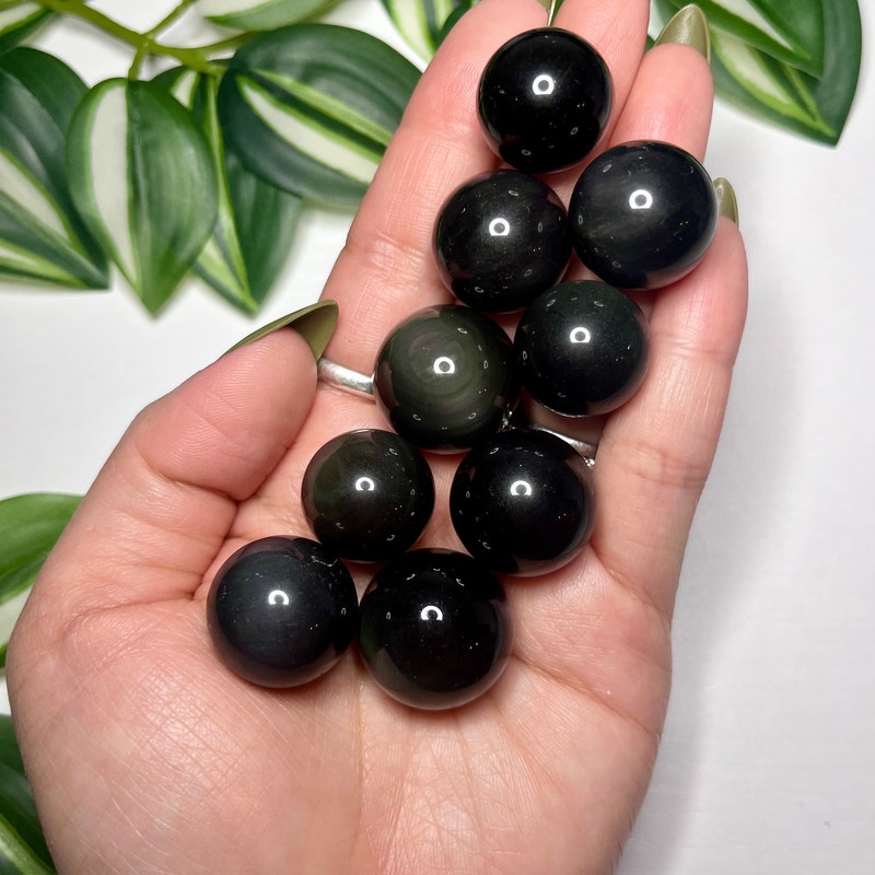 Obsidian Sphere - Etsy