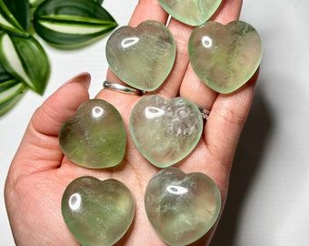 Small Green Fluorite Heart Carving