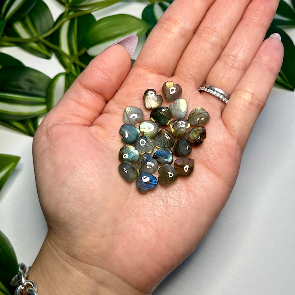 Tiny Labradorite Heart