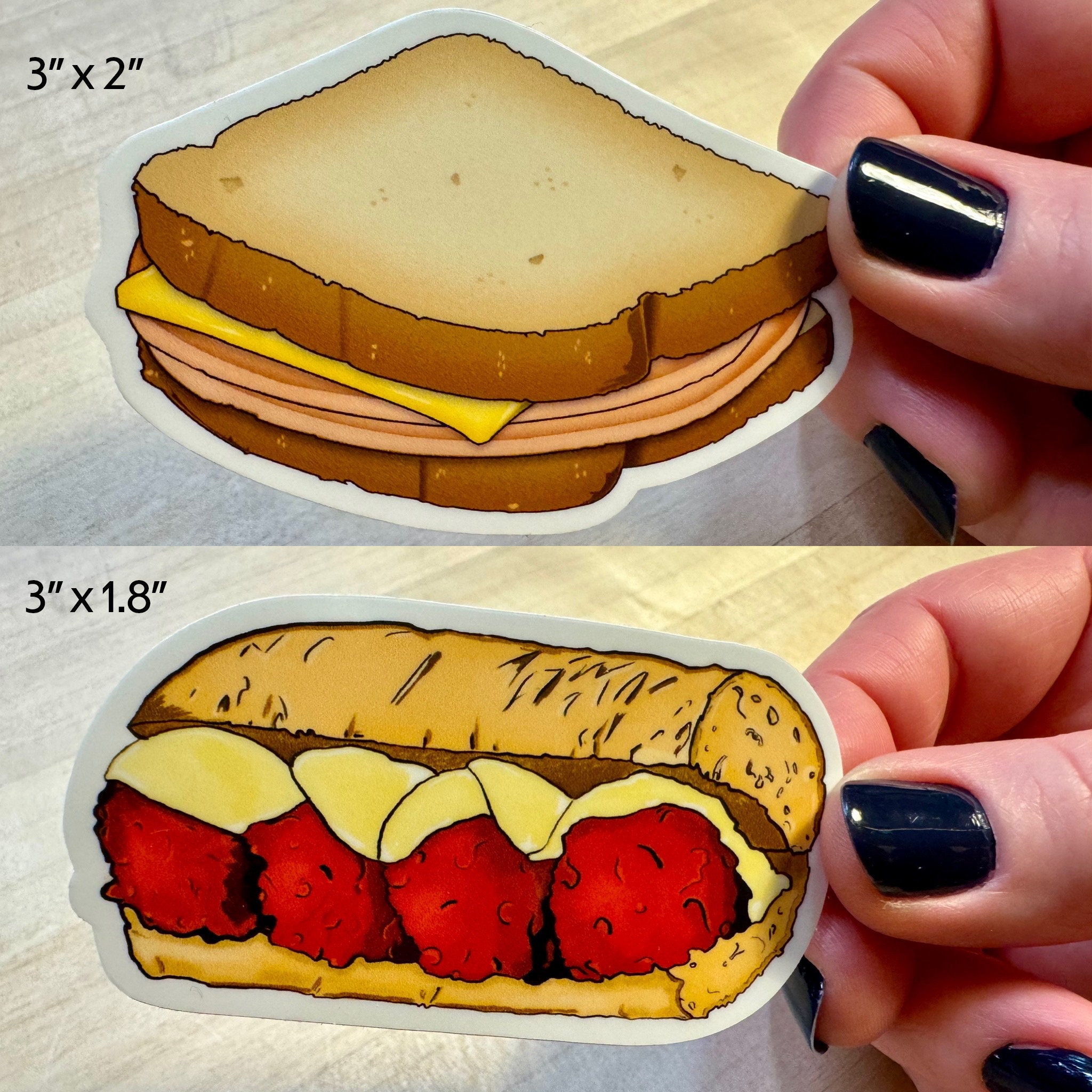 Sandwich Box Sticker Sandwich Sticker Pack | Matte Vinyl Decals (11 Pc) - Etsy UK