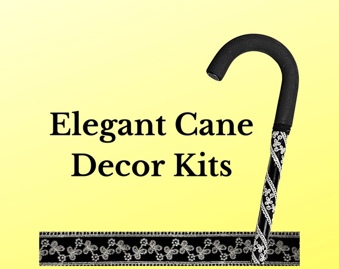 Elegant Cane Fashion Kits; Walking Cane Fashion Kits; Cane Decoration