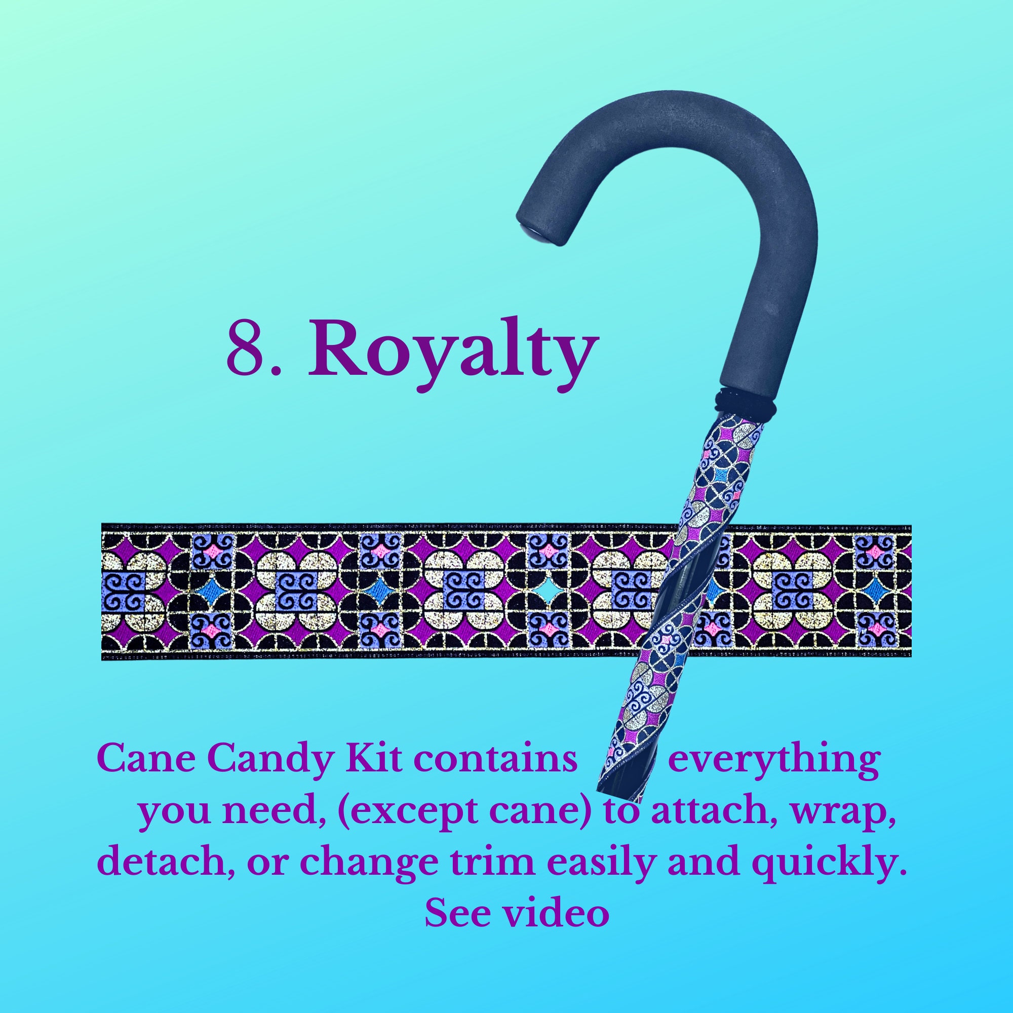 Black Tie Cane Fashion Kits Walking Cane Fashion Kits Cane Decoration