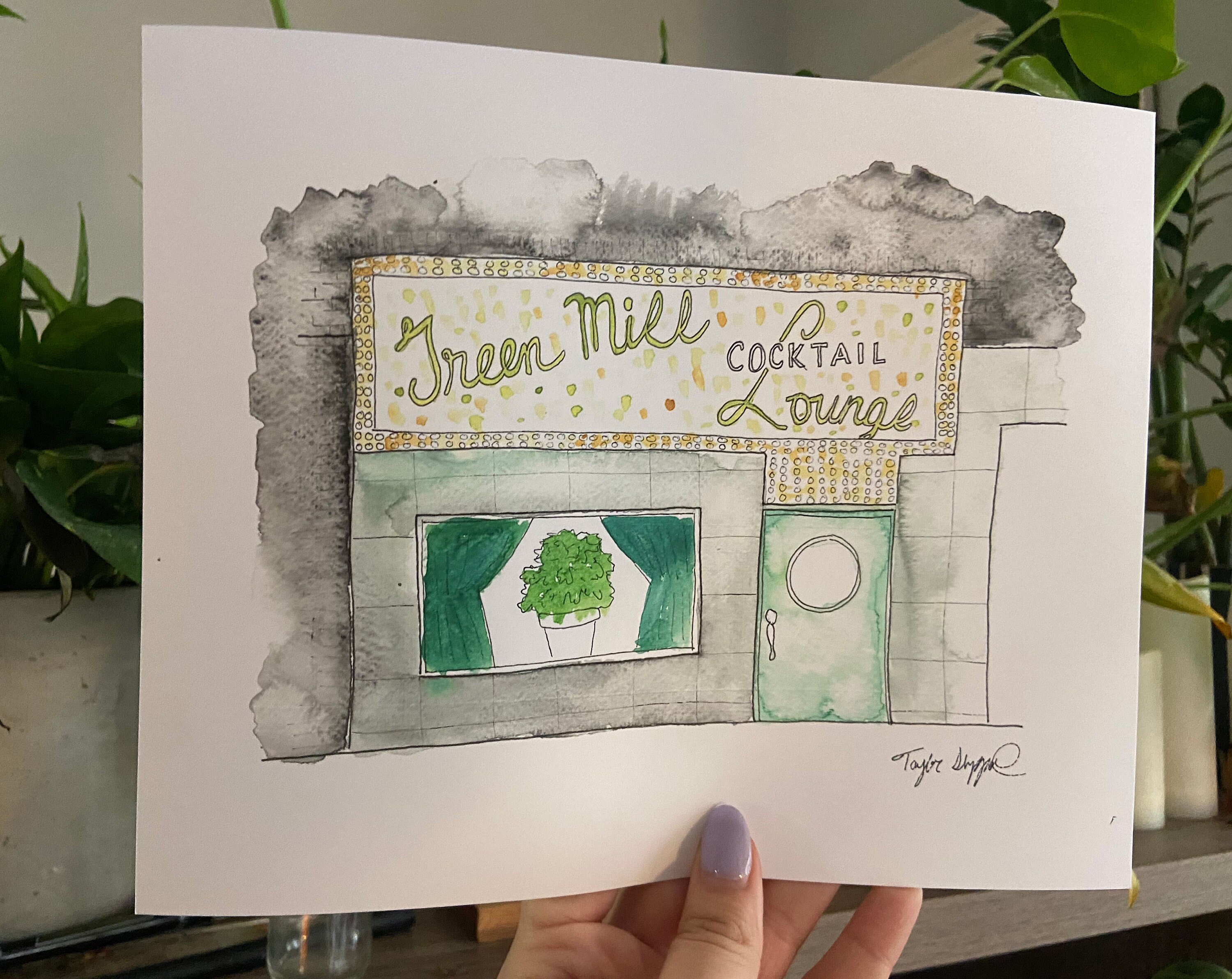 Green Mill Chicago Art Print Etsy