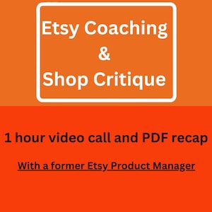 Shop Critique, Etsy Shop Consulting, Etsy SEO, Etsy Coaching, Etsy Tips, by a former Etsy employee