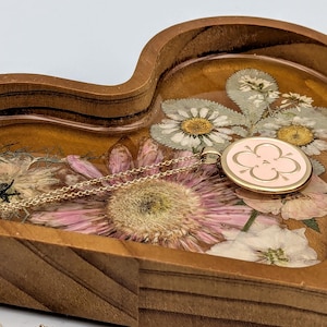 Wood Heart Ring Dish: Dried Flower Jewelry Tray