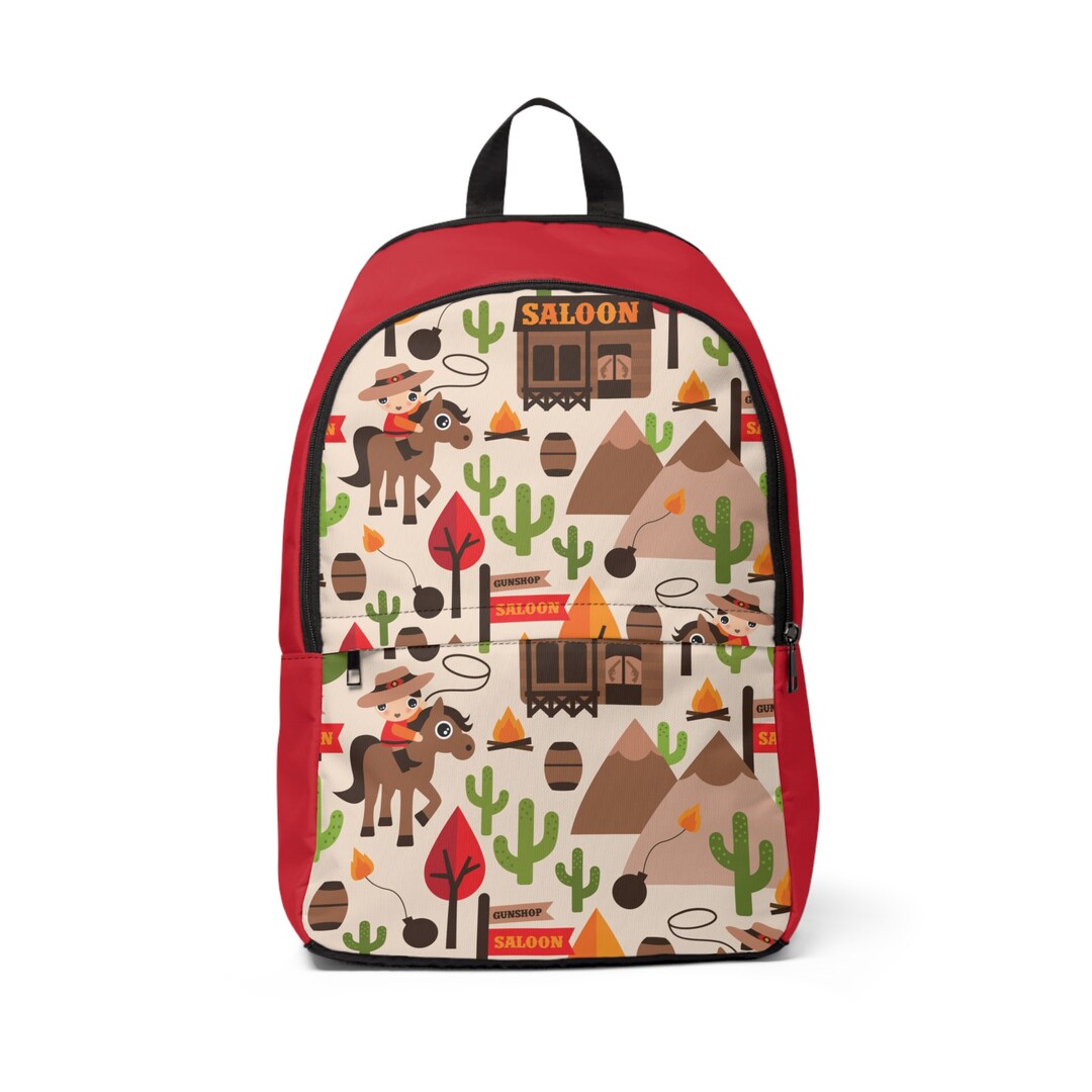 Kids Backpack Western Rodeo Horse Waterproof Etsy