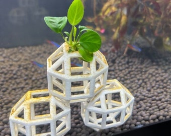 Juego de 3 decoración geométrica para acuarios.