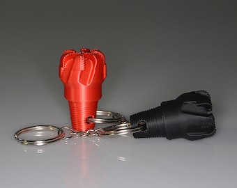Llavero con broca PDC impresa en 3D, regalo para trabajadores de plataformas (41 mm)