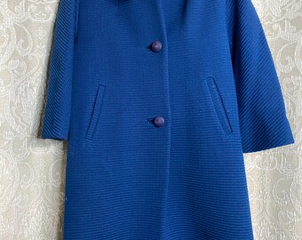 Vintage 60's 70's ILGWU Coat, Mink Fur Collar, Union-made